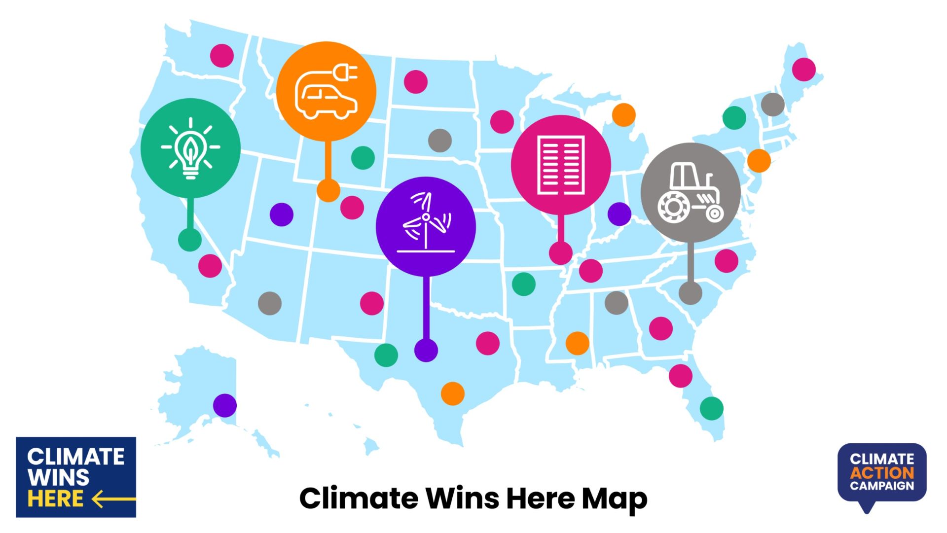 Image of the CAC Climate Wins Here Map